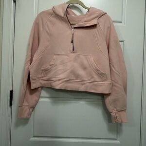 Lululemon Athletica Light Pink Cropped Hoodie